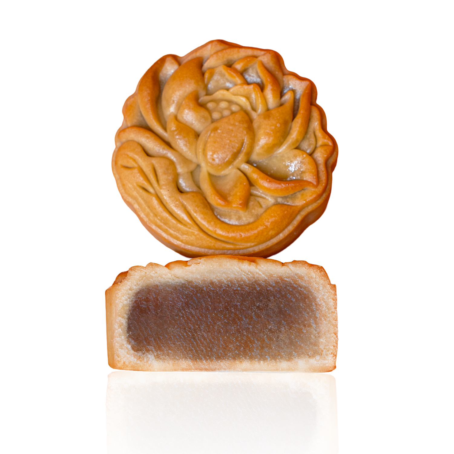 Bánh trung thu nướng nhân hạt sen táo đỏ (Chay)